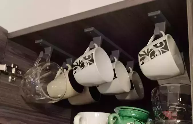 shelf cups holder 3D print model