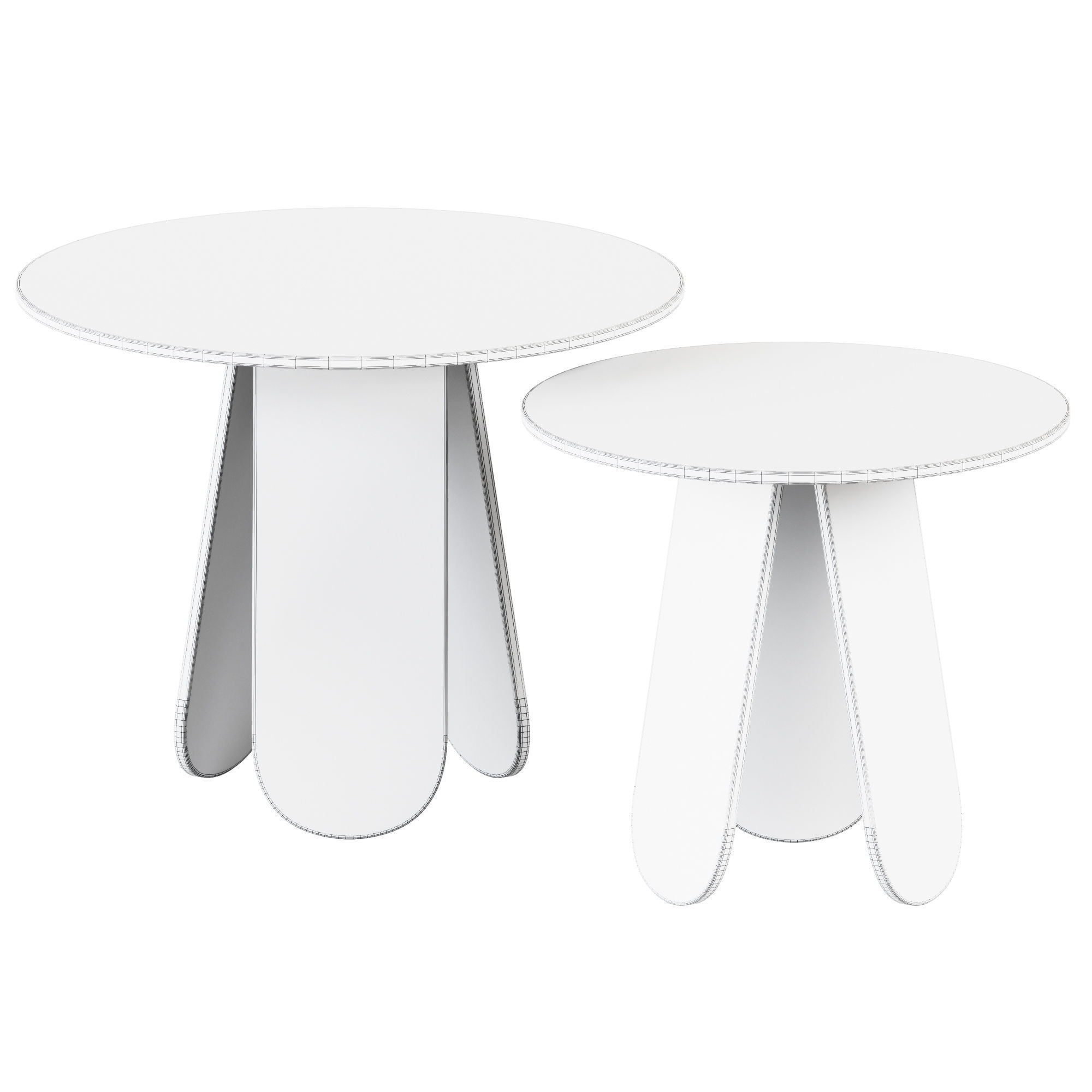 Shimmer Side Tables by Glas Italia 3D model_1
