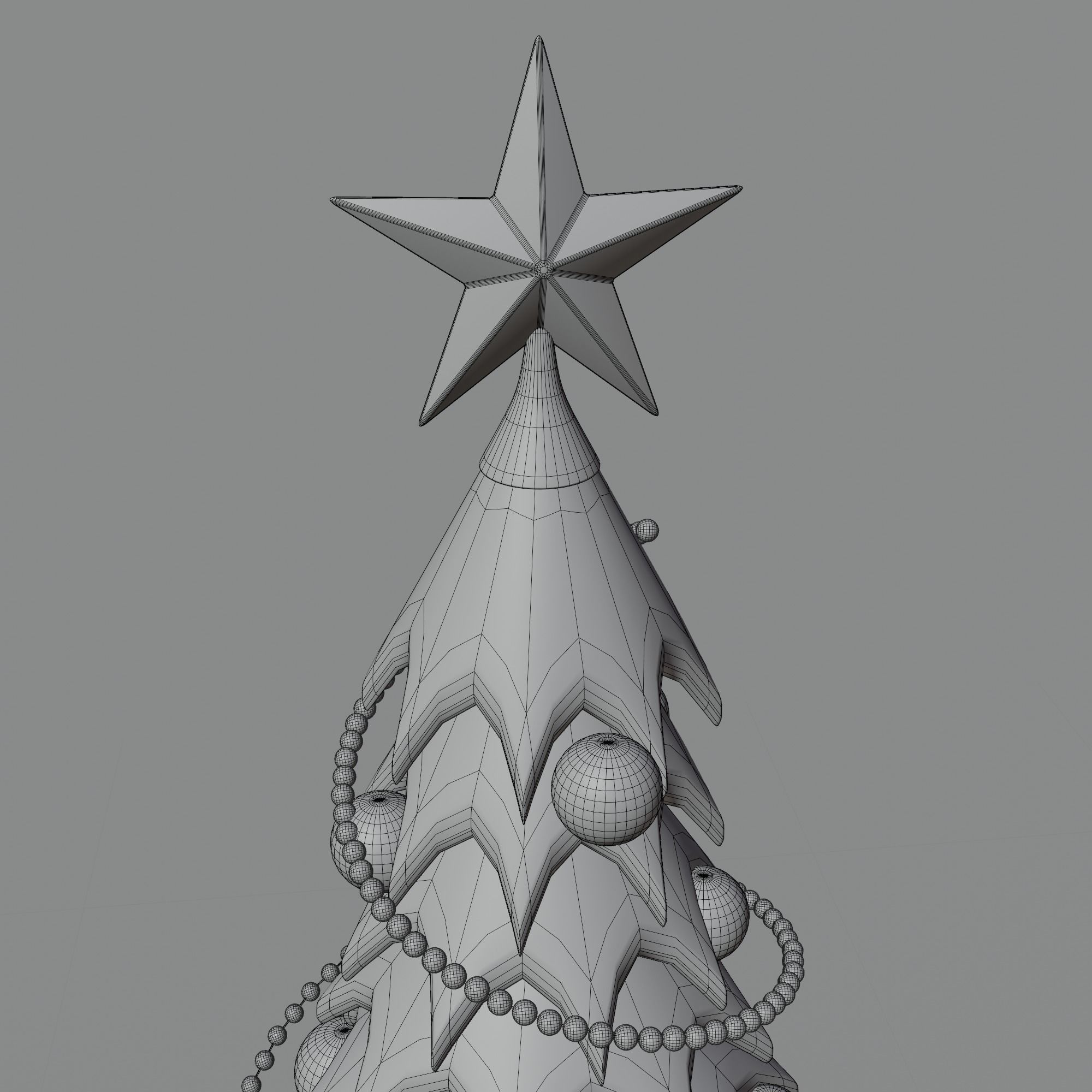 Christmas Tree Cartoon Look 3D model_12