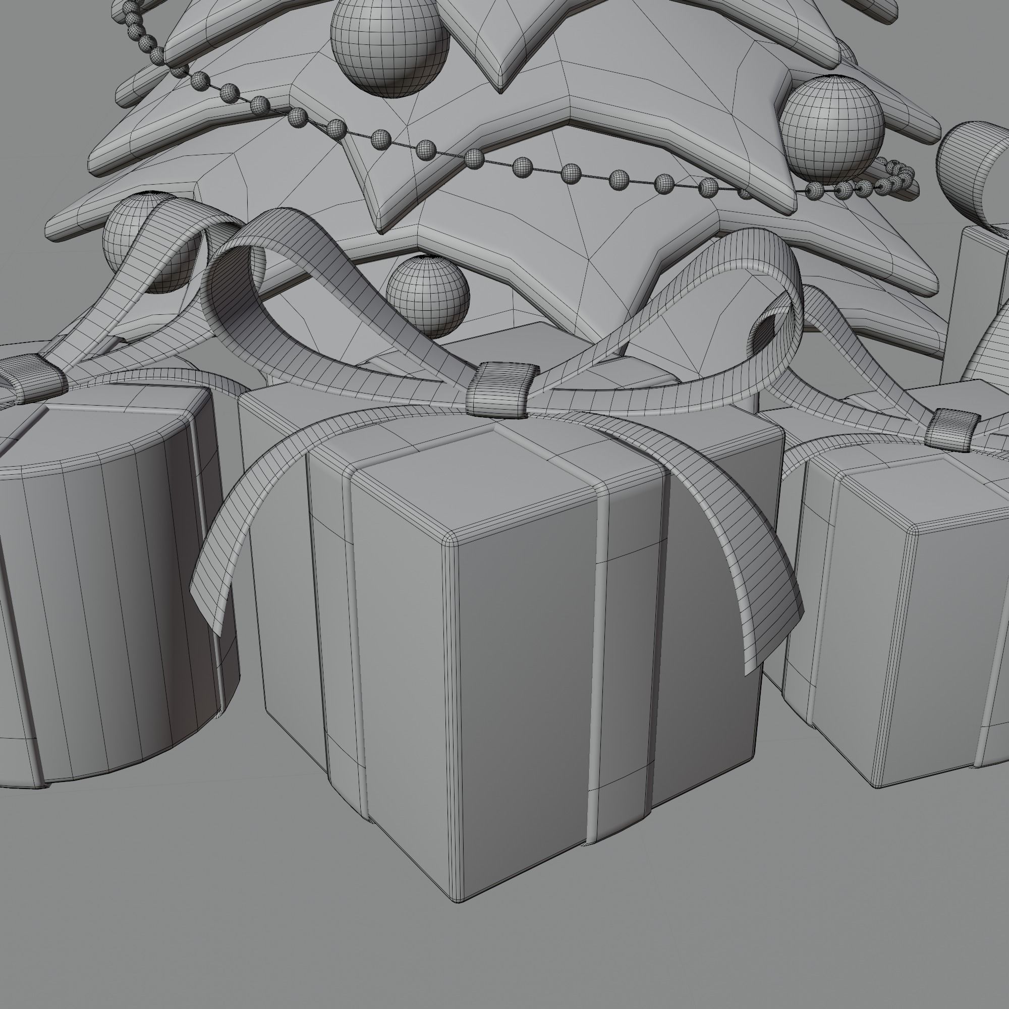 Christmas Tree Cartoon Look 3D model_14