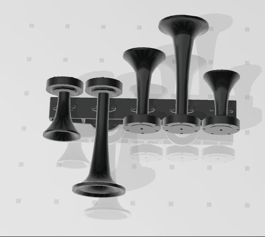 Diesel Horn Live Steam  3D print model_1