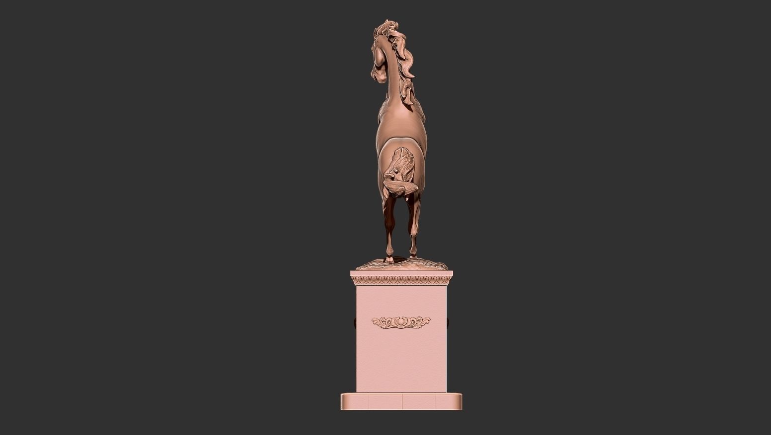 Horse sculpture 3D print model_3