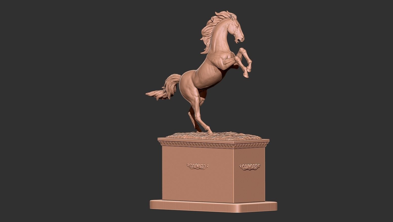 Horse sculpture 3D print model_2