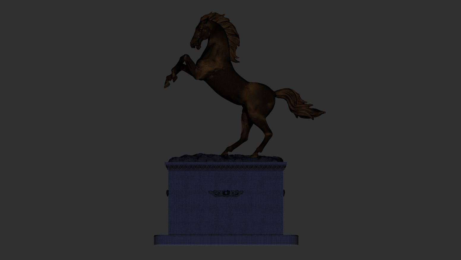 Horse sculpture 3D print model_5