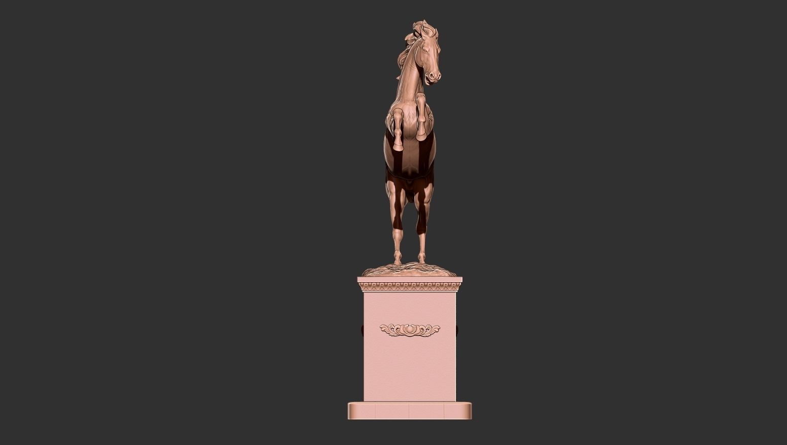 Horse sculpture 3D print model_4