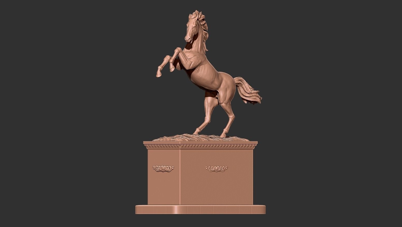 Horse sculpture 3D print model_1