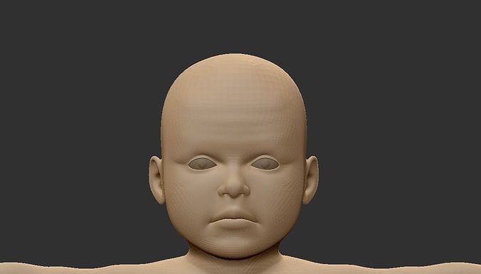 Babe base model   based on a real babe  Low-poly 3D model