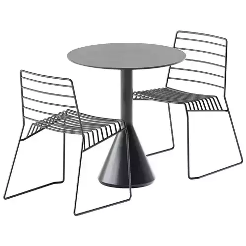 Palissade Cone Table D70 by Hay and B-Line Park Chair