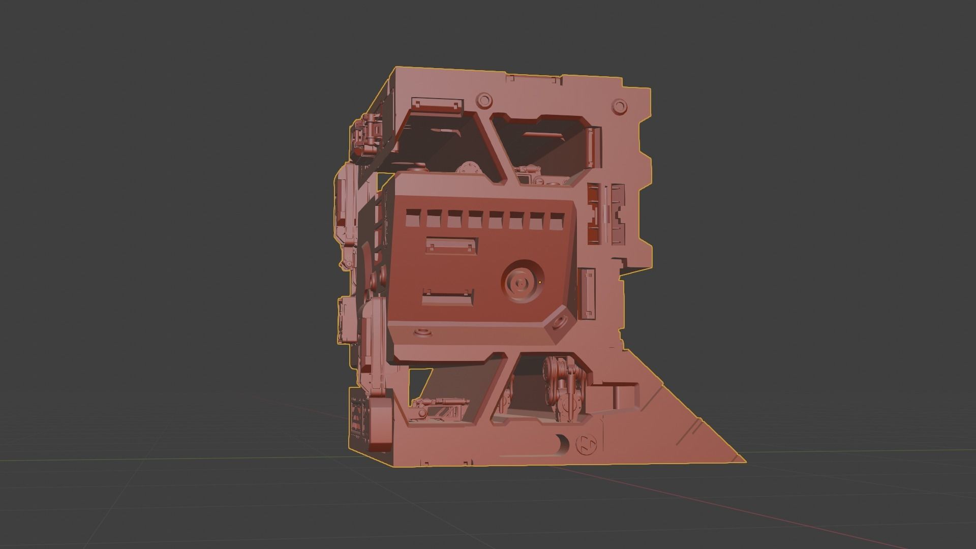 Sci-fi asset for a military KITBASHING taste 3D model_1