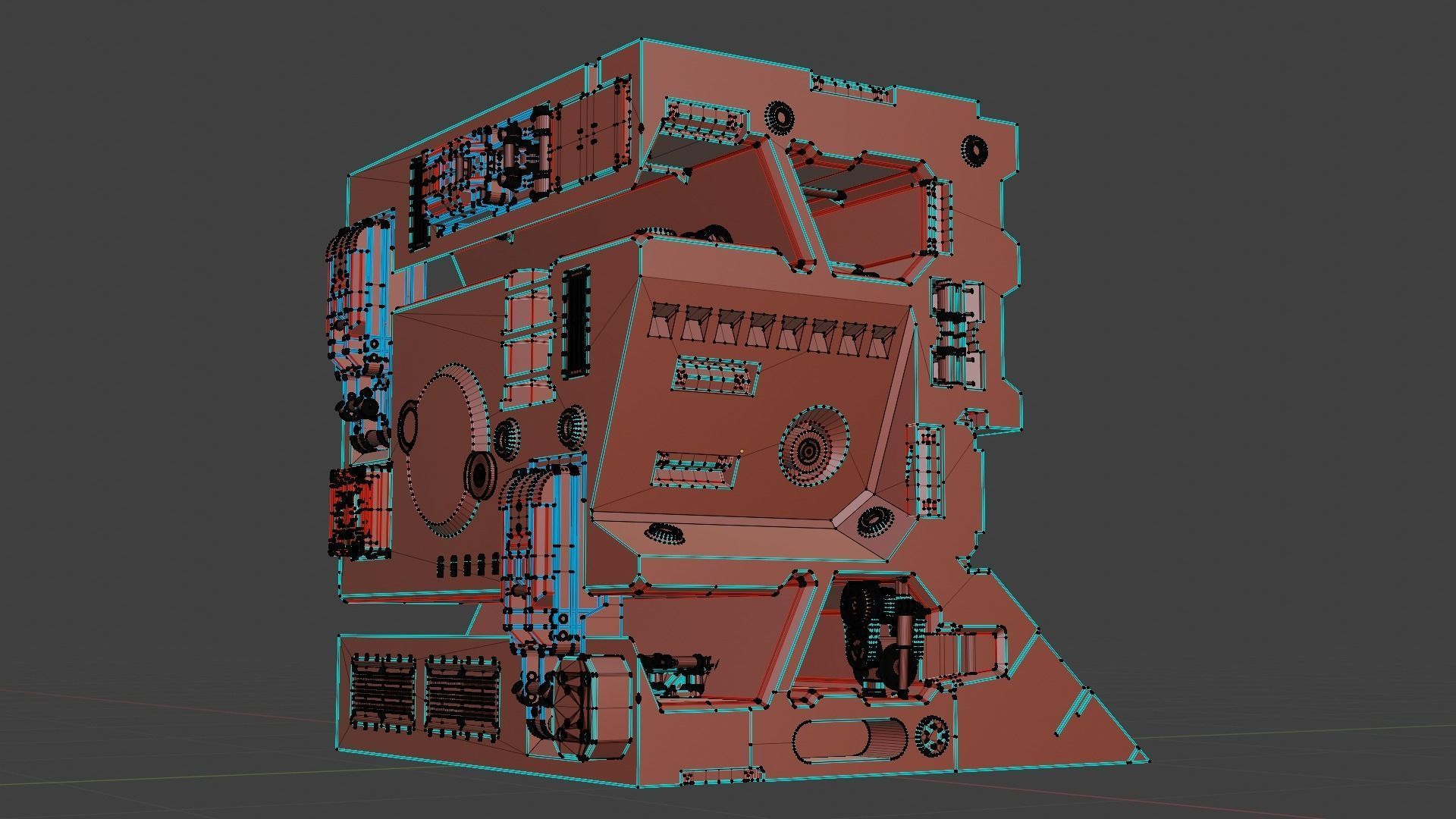 Sci-fi asset for a military KITBASHING taste 3D model_21