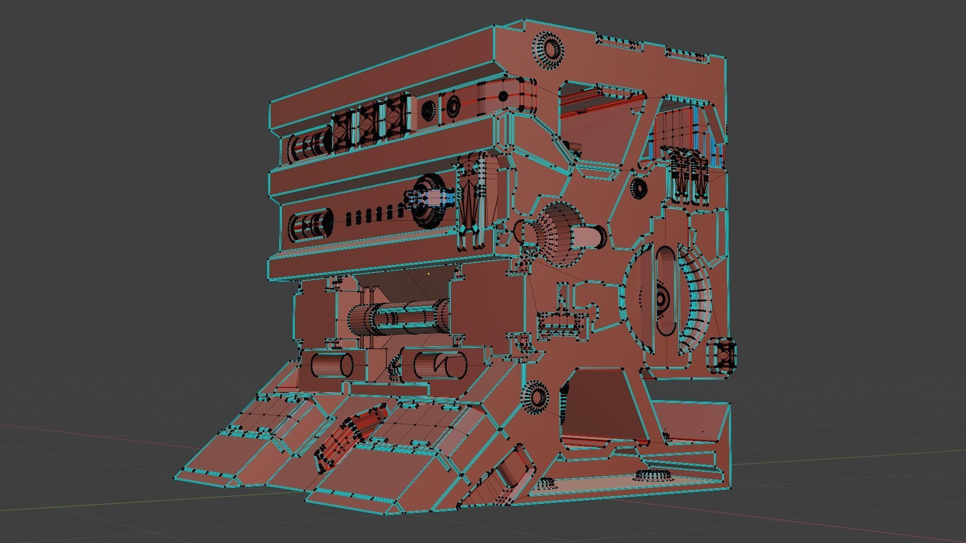 Sci-fi asset for a military KITBASHING taste 3D model_24