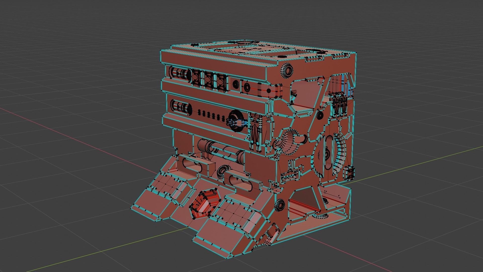 Sci-fi asset for a military KITBASHING taste 3D model_25