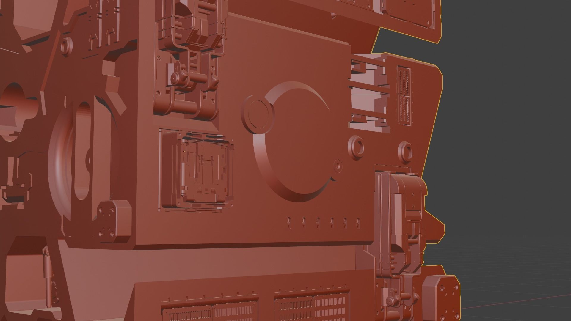 Sci-fi asset for a military KITBASHING taste 3D model_23