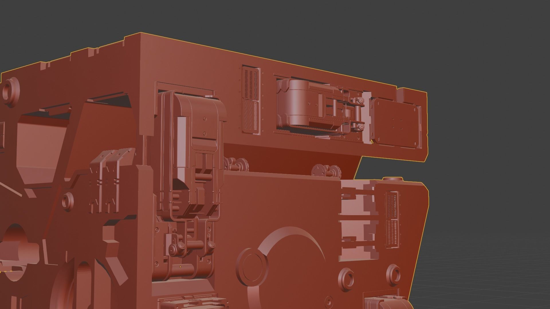 Sci-fi asset for a military KITBASHING taste 3D model_6