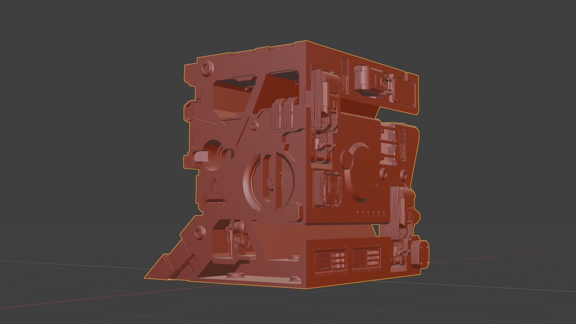 Sci-fi asset for a military KITBASHING taste 3D model_9
