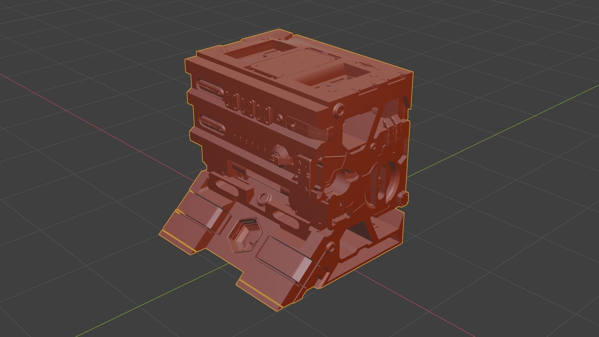 Sci-fi asset for a military KITBASHING taste 3D model_3