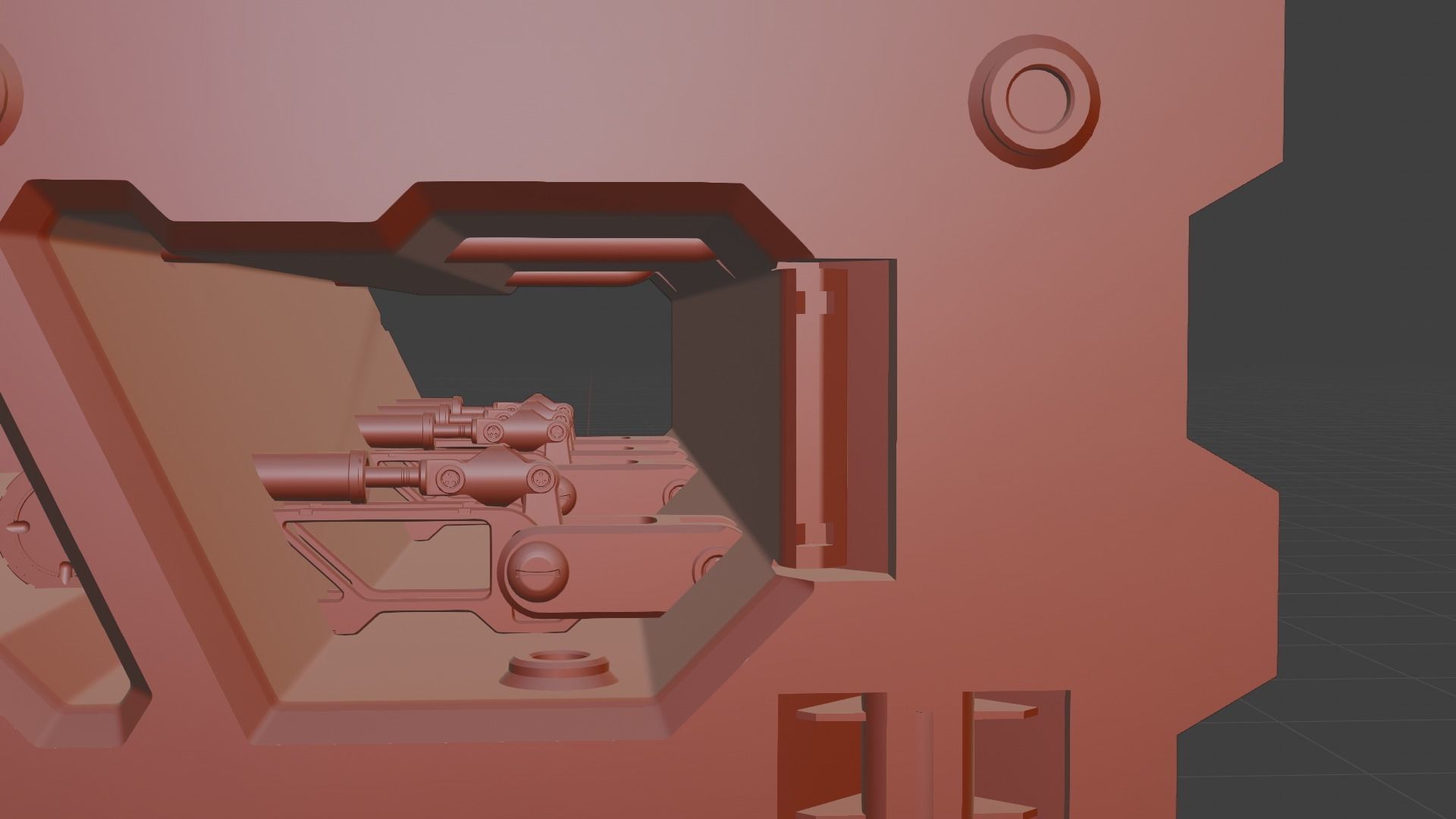 Sci-fi asset for a military KITBASHING taste 3D model_7