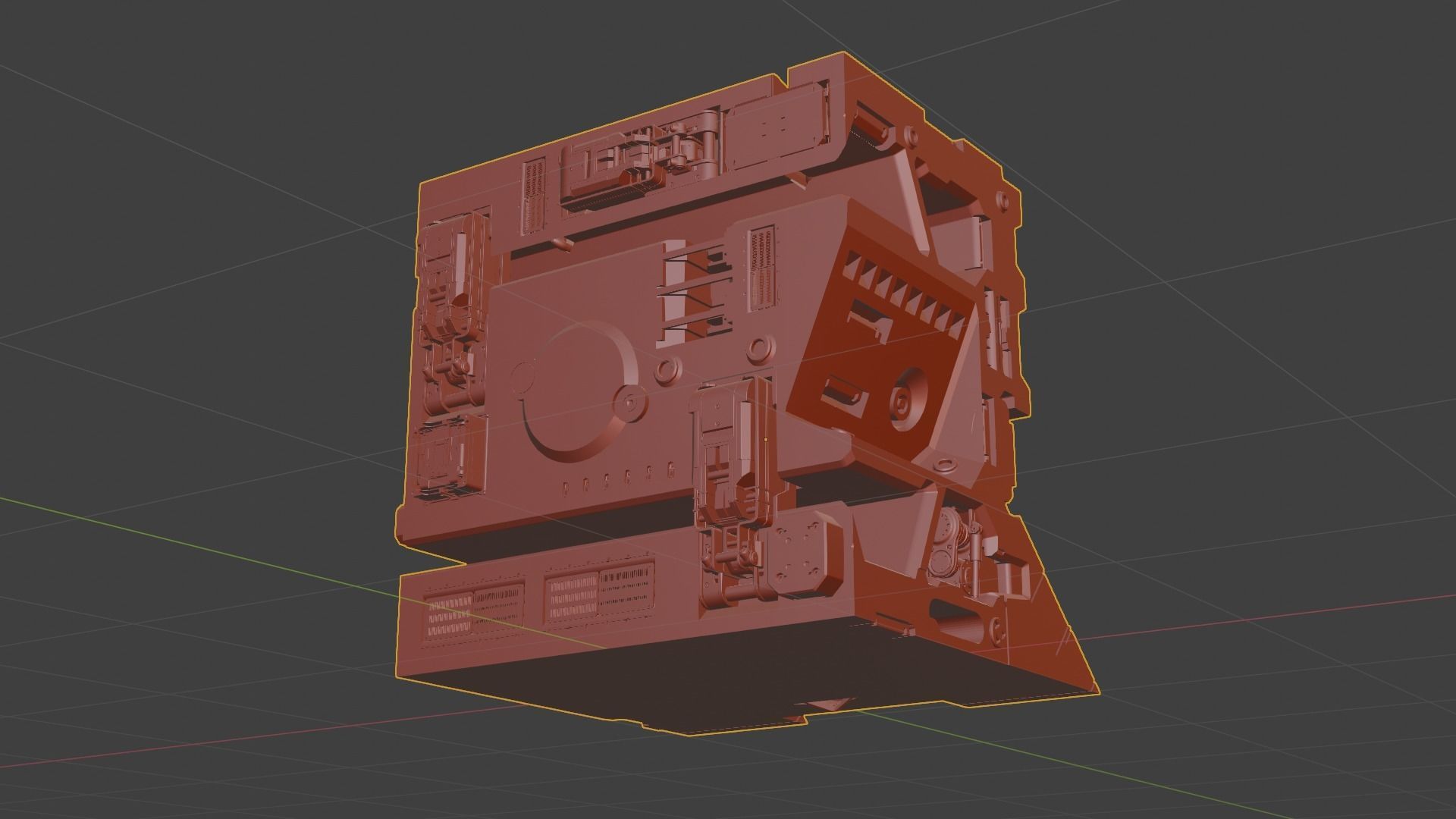 Sci-fi asset for a military KITBASHING taste 3D model_4