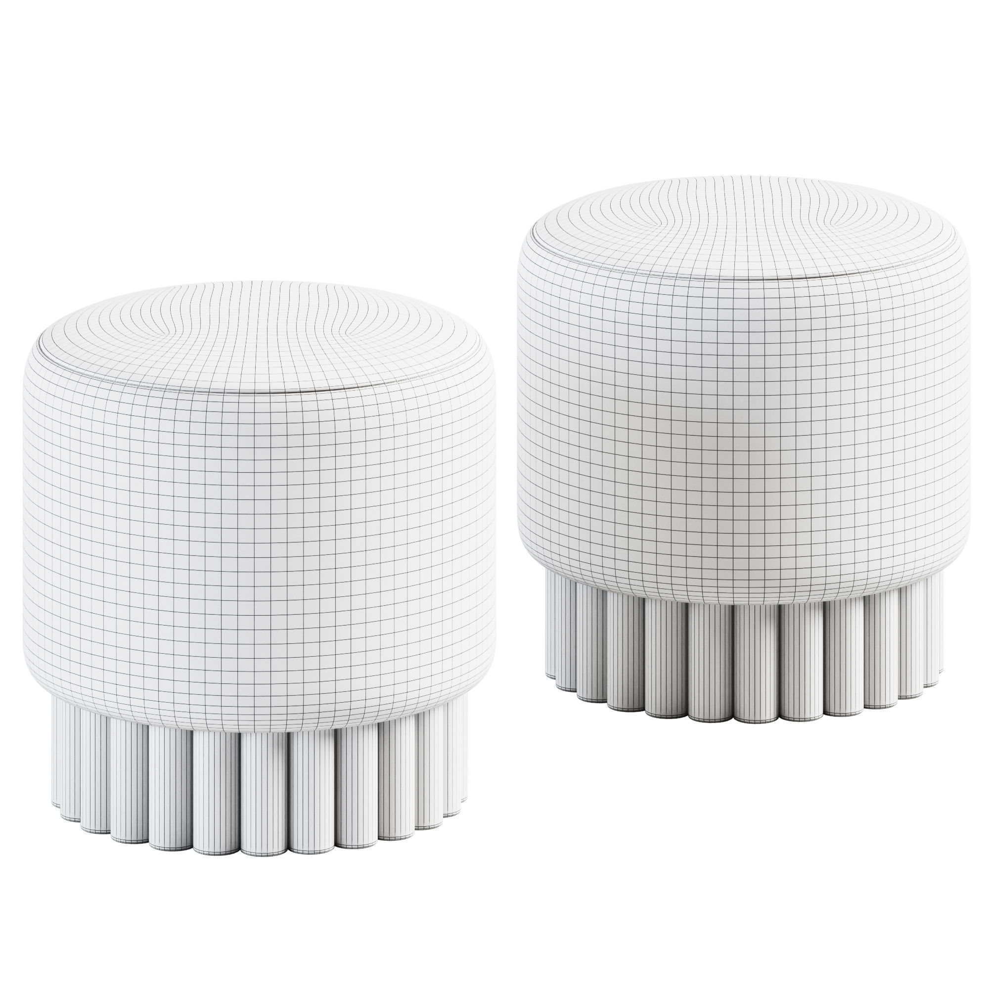 LOTO Pouf in Saumur Fabric by Peca 3D model_1