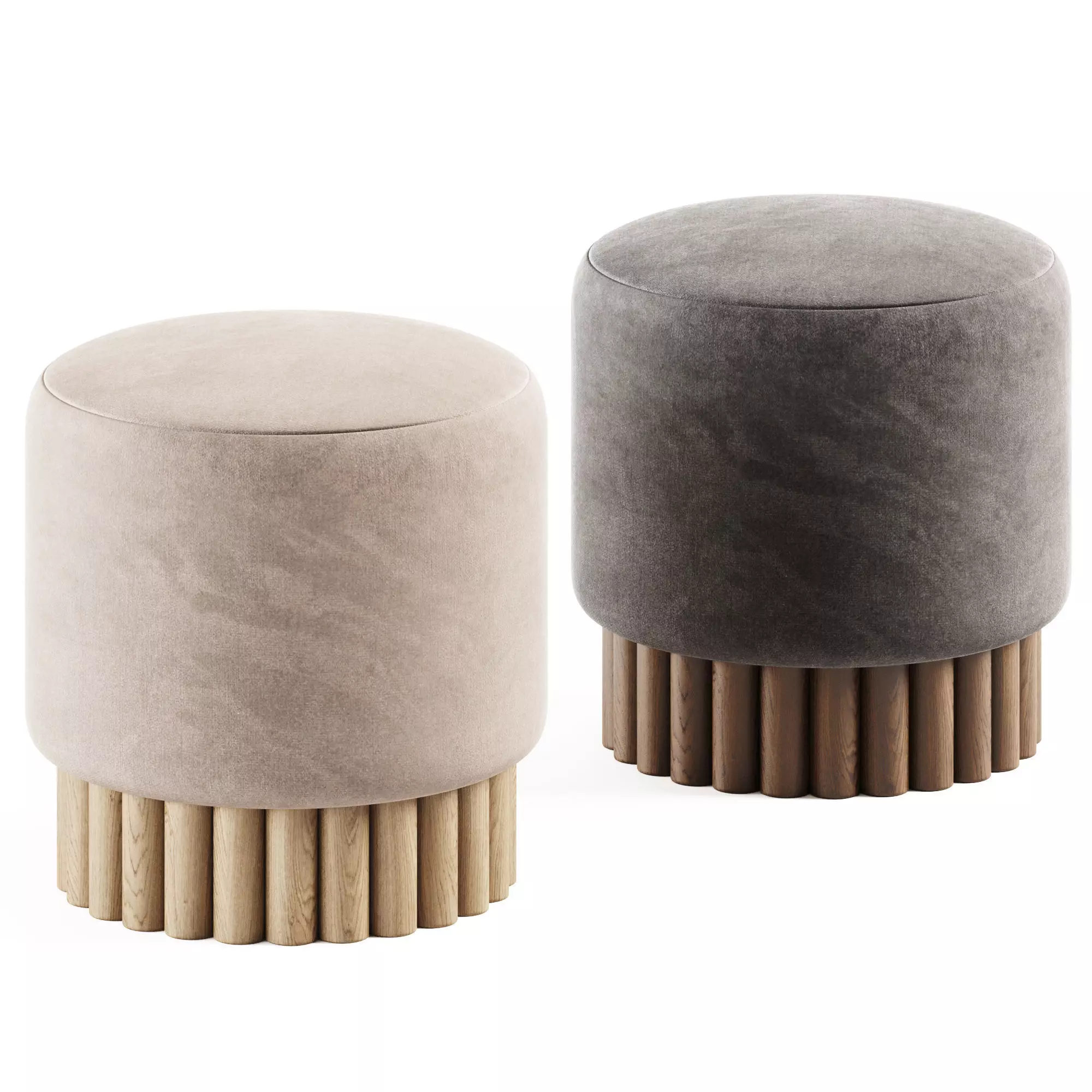 LOTO Pouf in Saumur Fabric by Peca 3D model_0