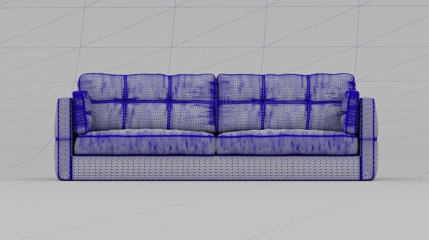 Sleek and Stylish Modern Sofa - High-Quality 3D Model 3D model_8