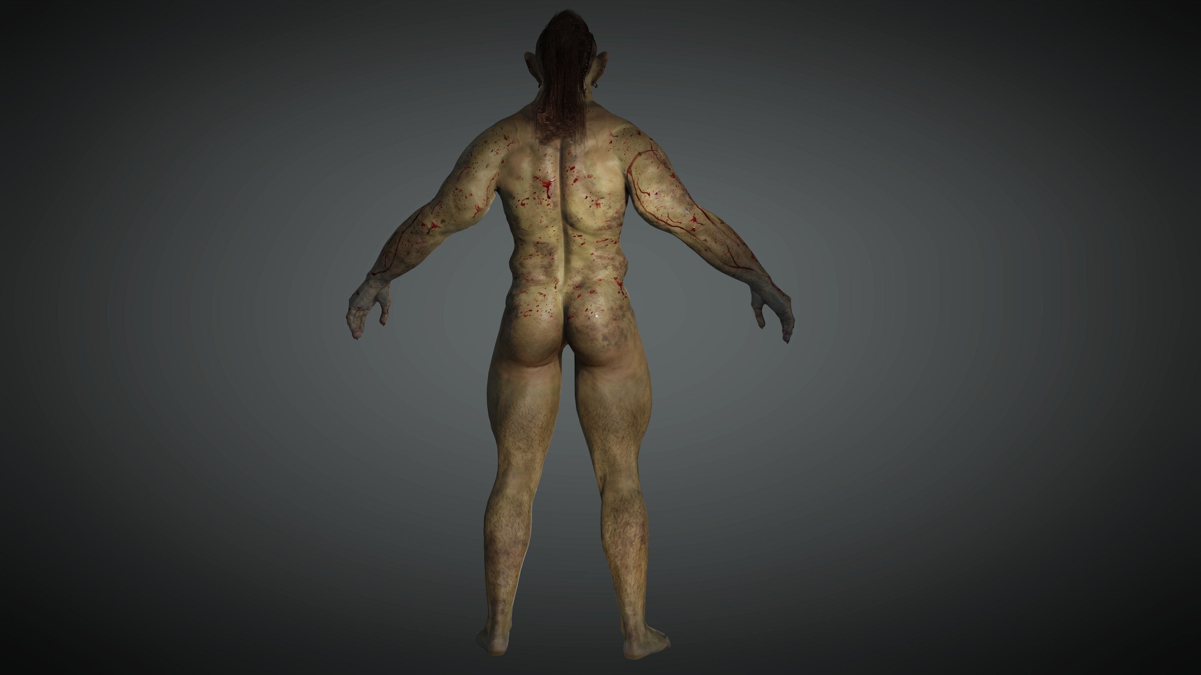 AAA Fantasy Male Orc Character 02 Low-poly 3D model_11