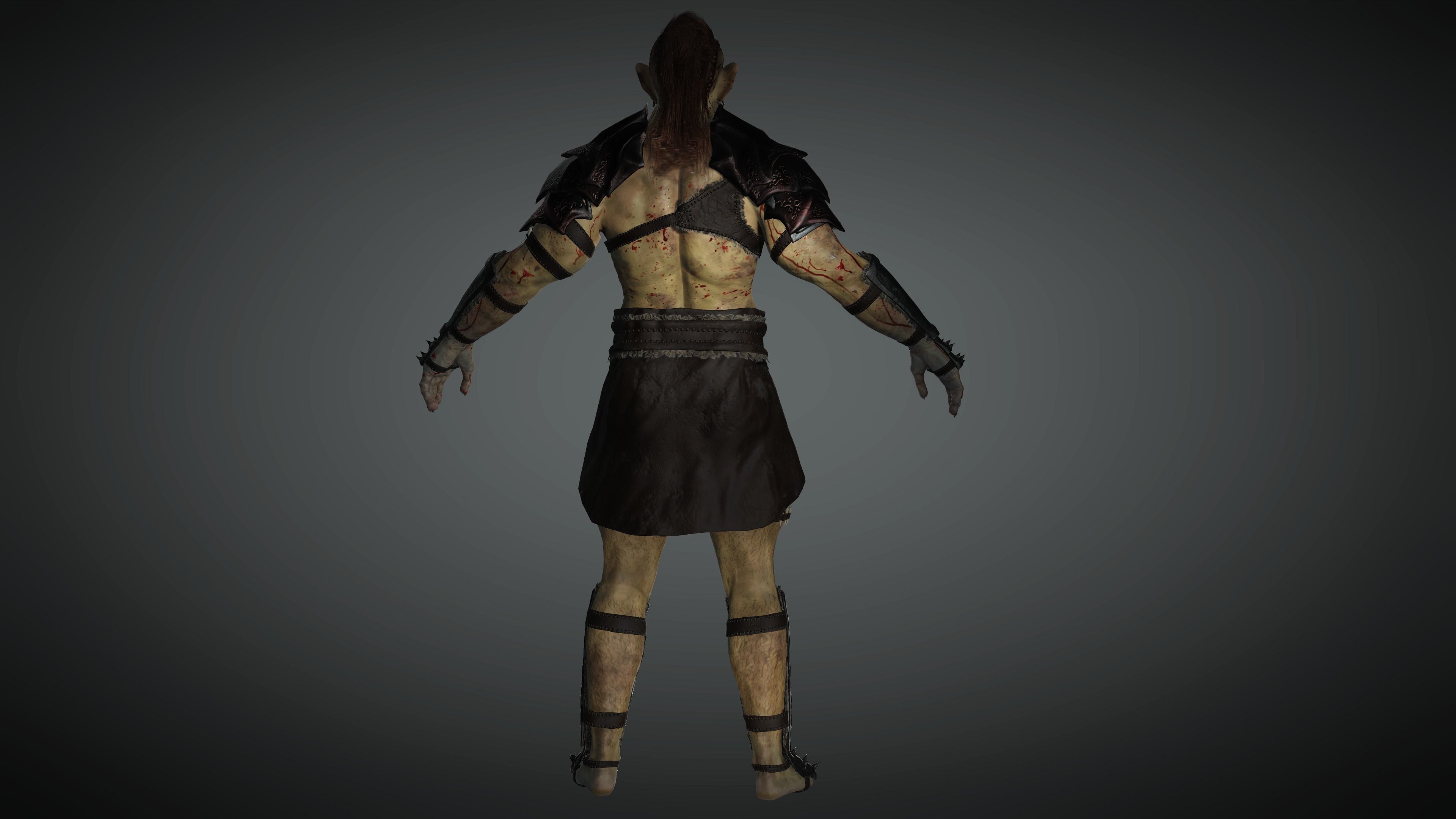 AAA Fantasy Male Orc Character 02 Low-poly 3D model_10