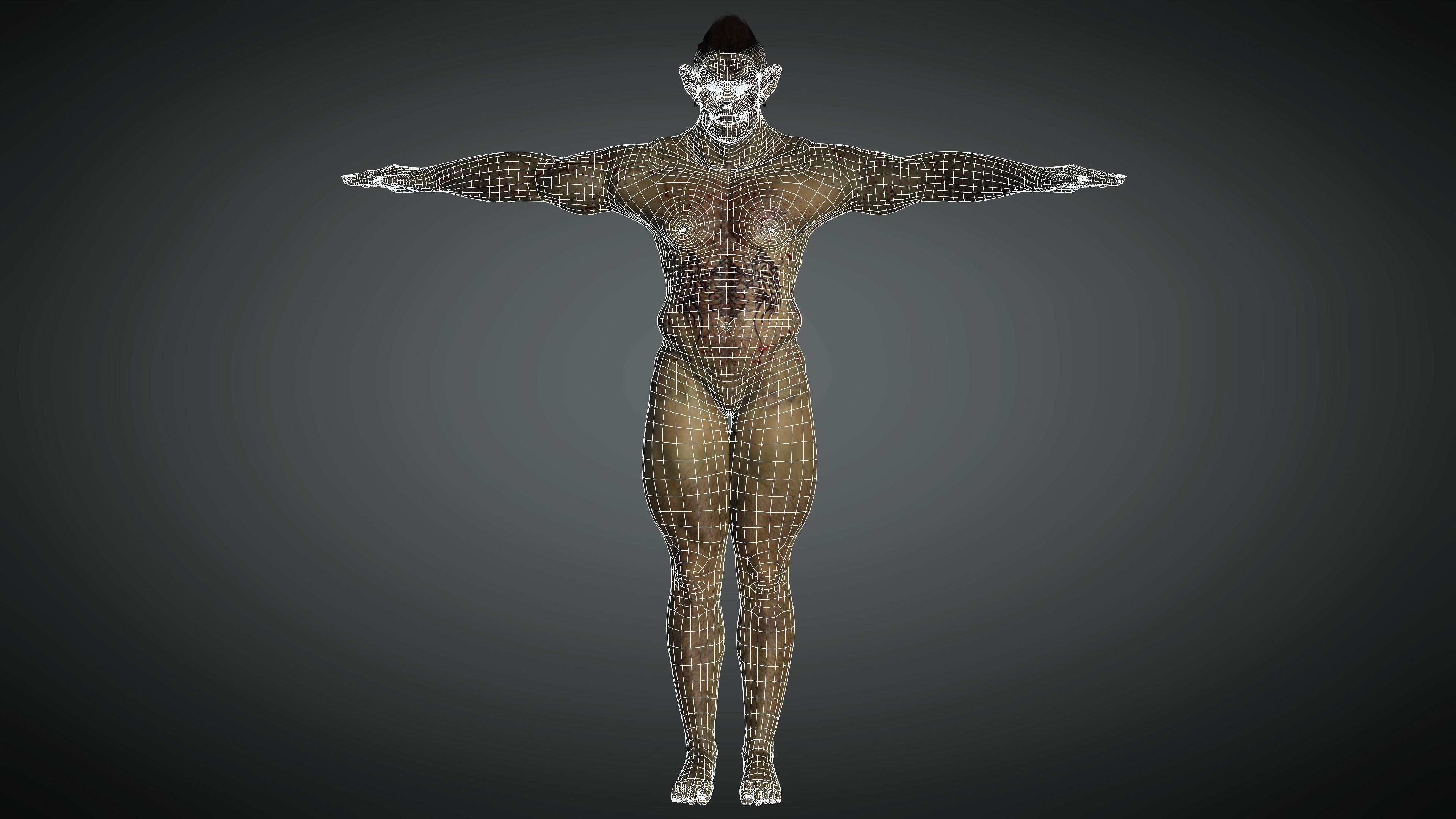 AAA Fantasy Male Orc Character 02 Low-poly 3D model_21