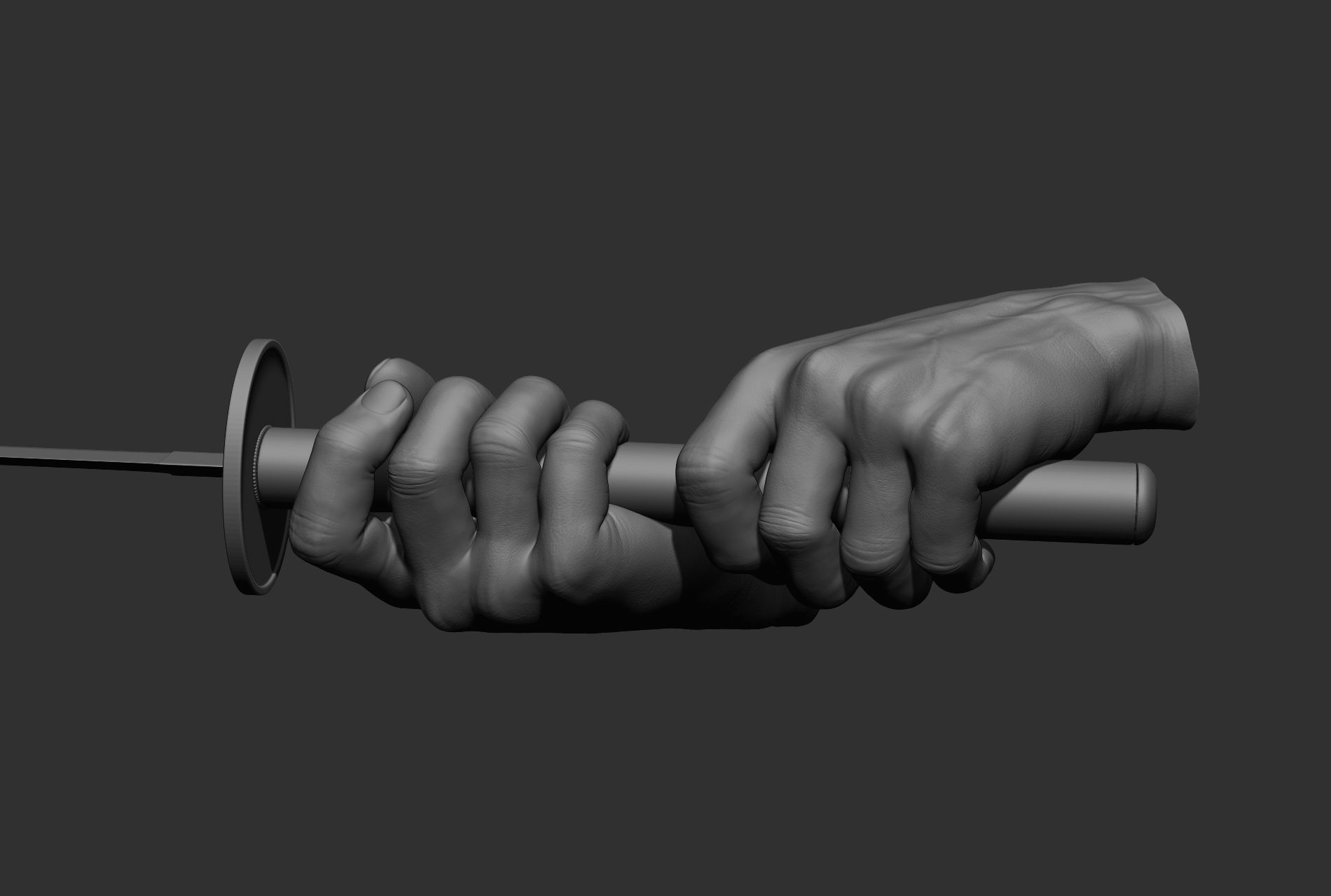 10 male hand poses 3D model_21