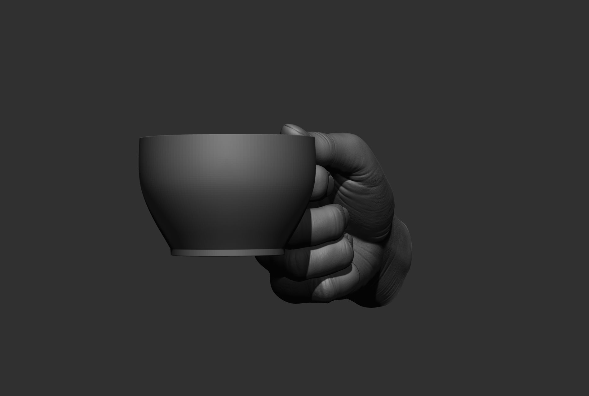 10 male hand poses 3D model_46