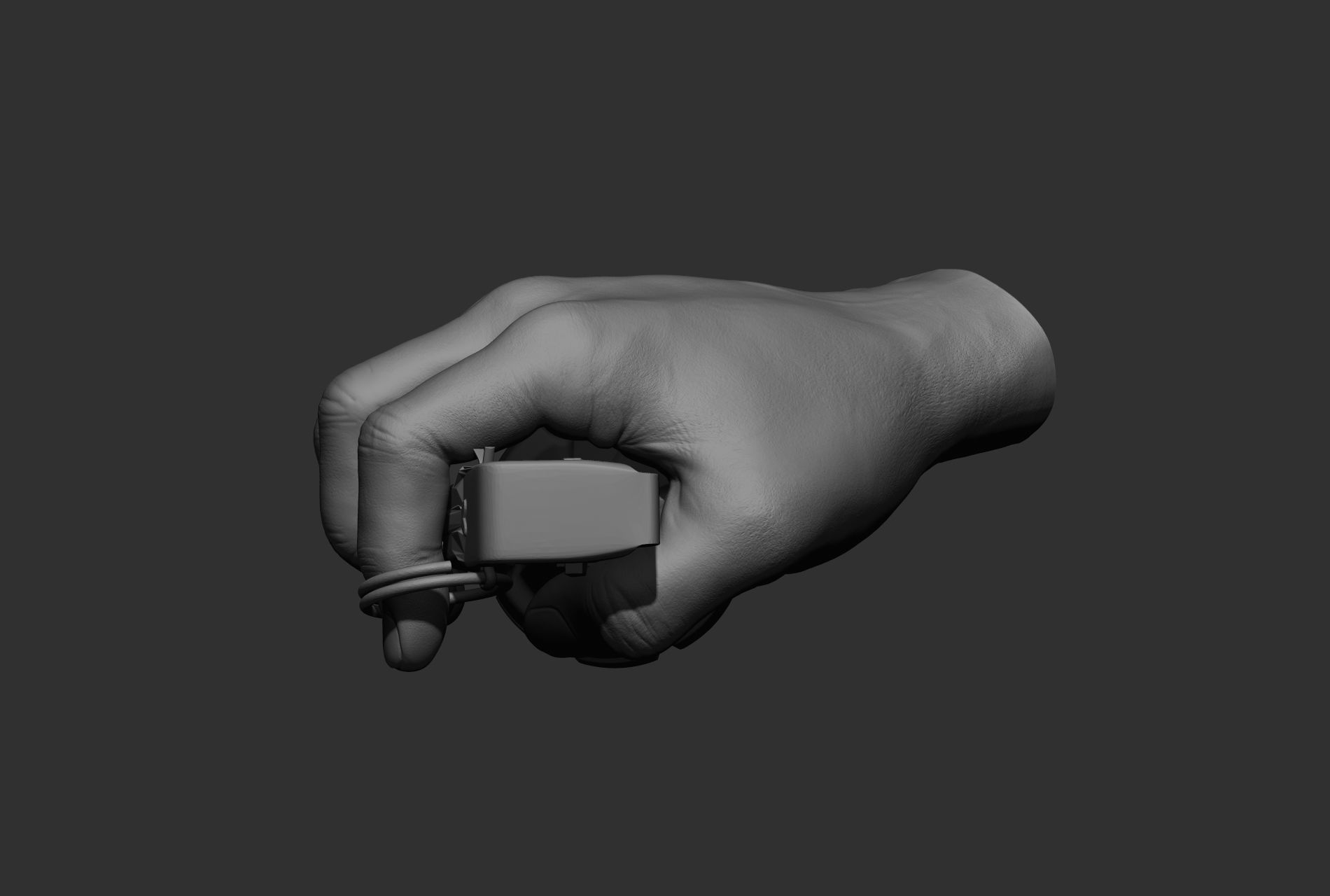 10 male hand poses 3D model_68