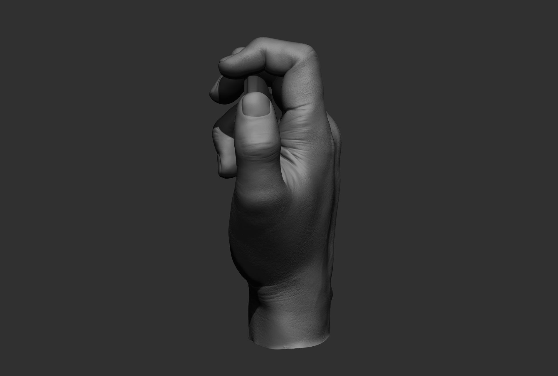 10 male hand poses 3D model_44
