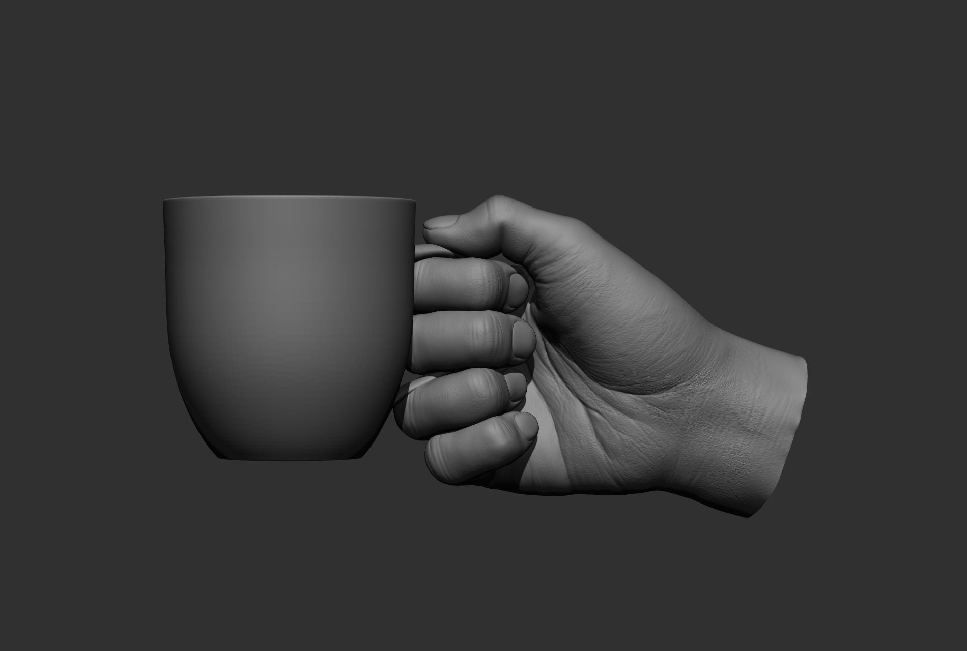 10 male hand poses 3D model_57