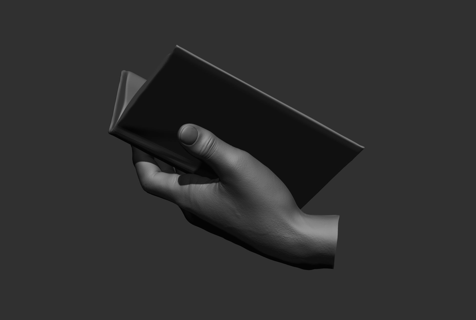 10 male hand poses 3D model_34