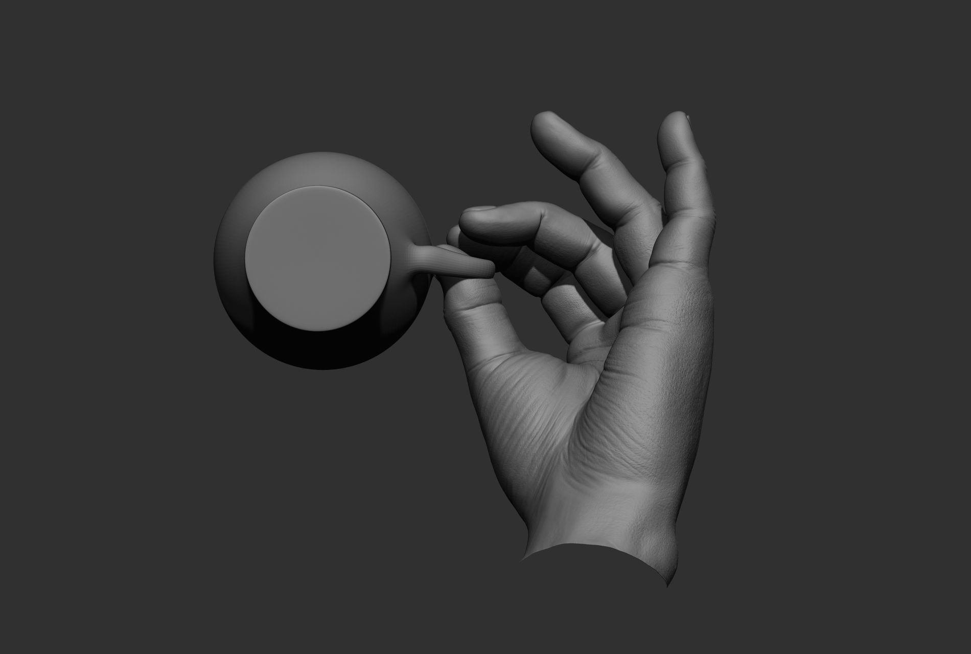 10 male hand poses 3D model_56