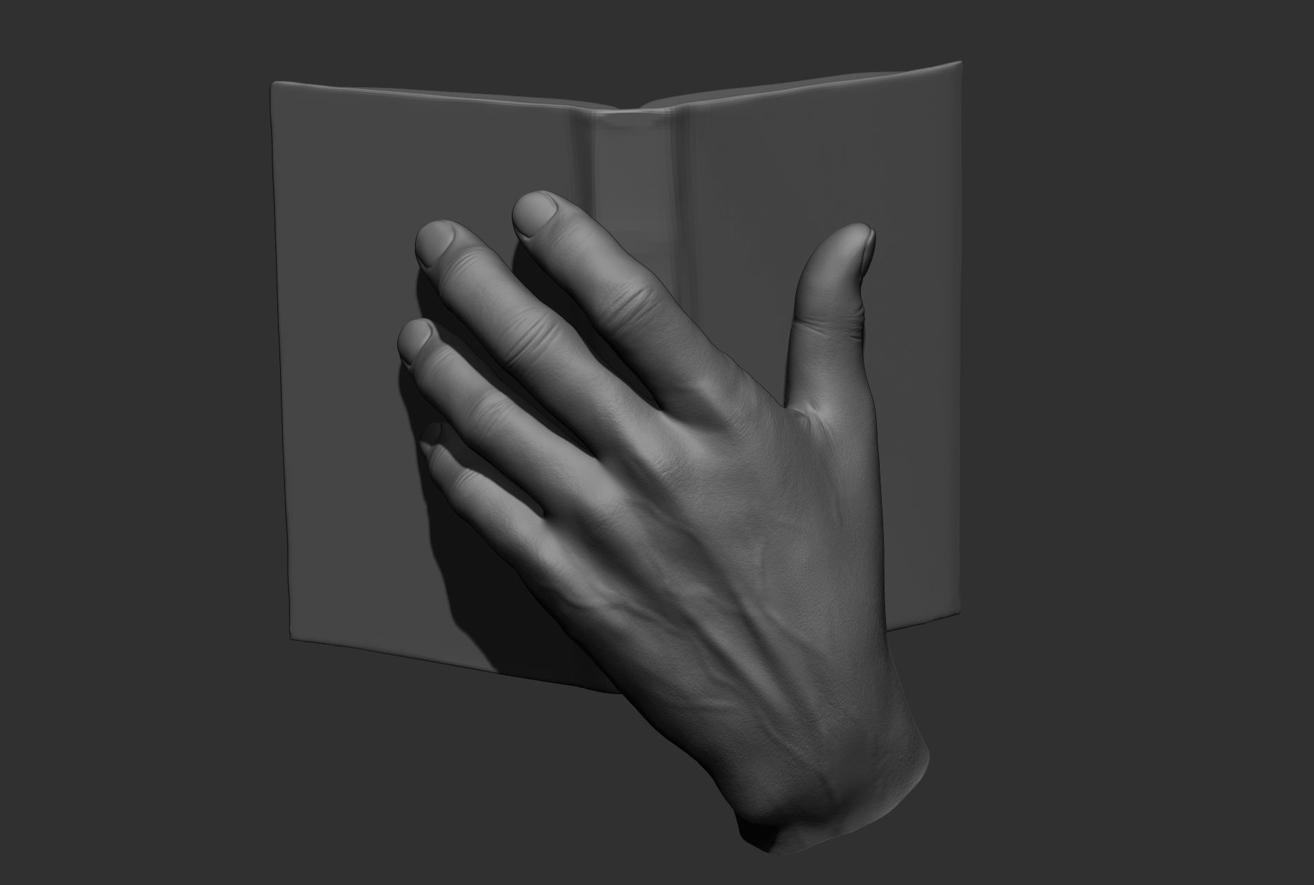 10 male hand poses 3D model_38