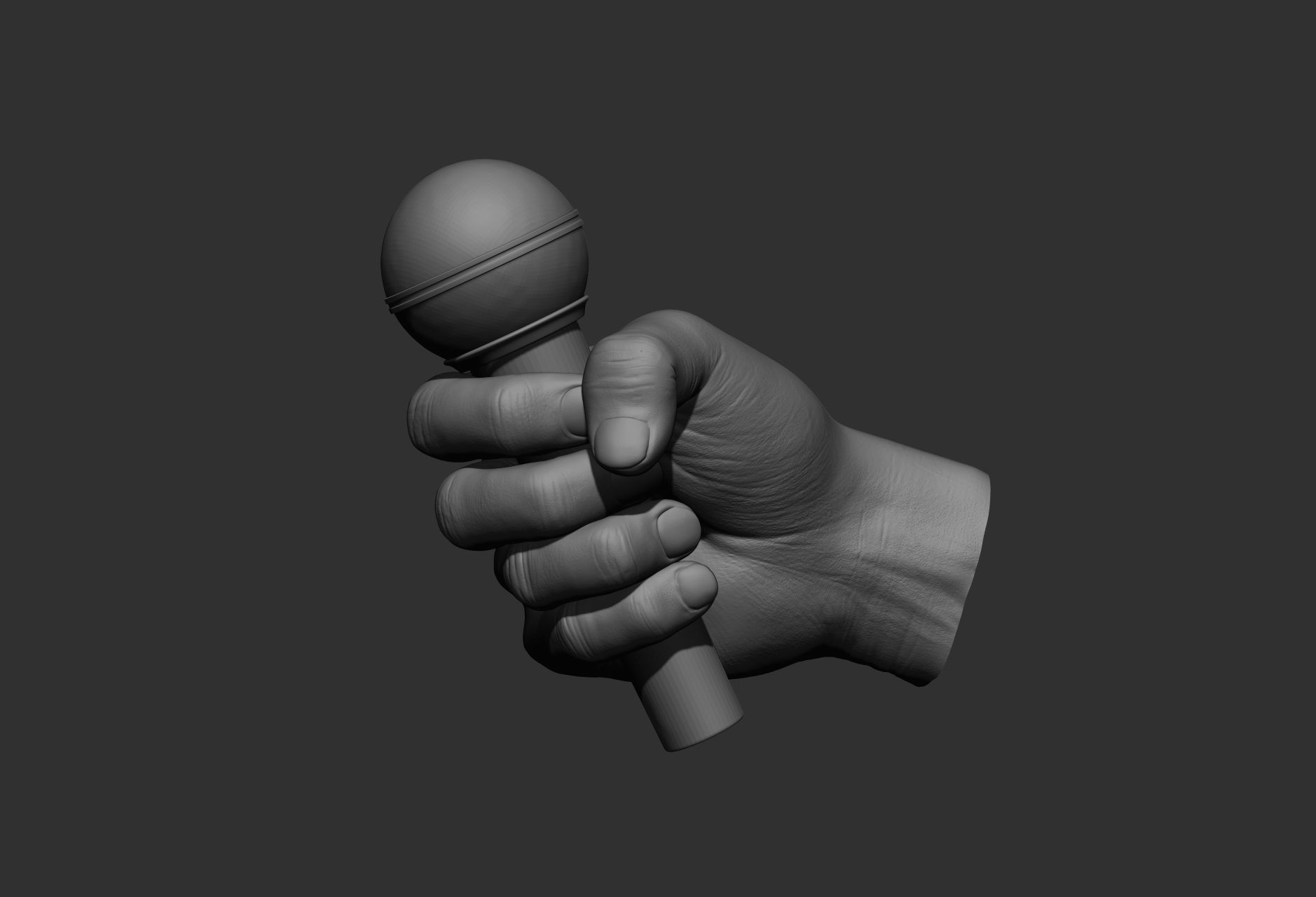10 male hand poses 3D model_9