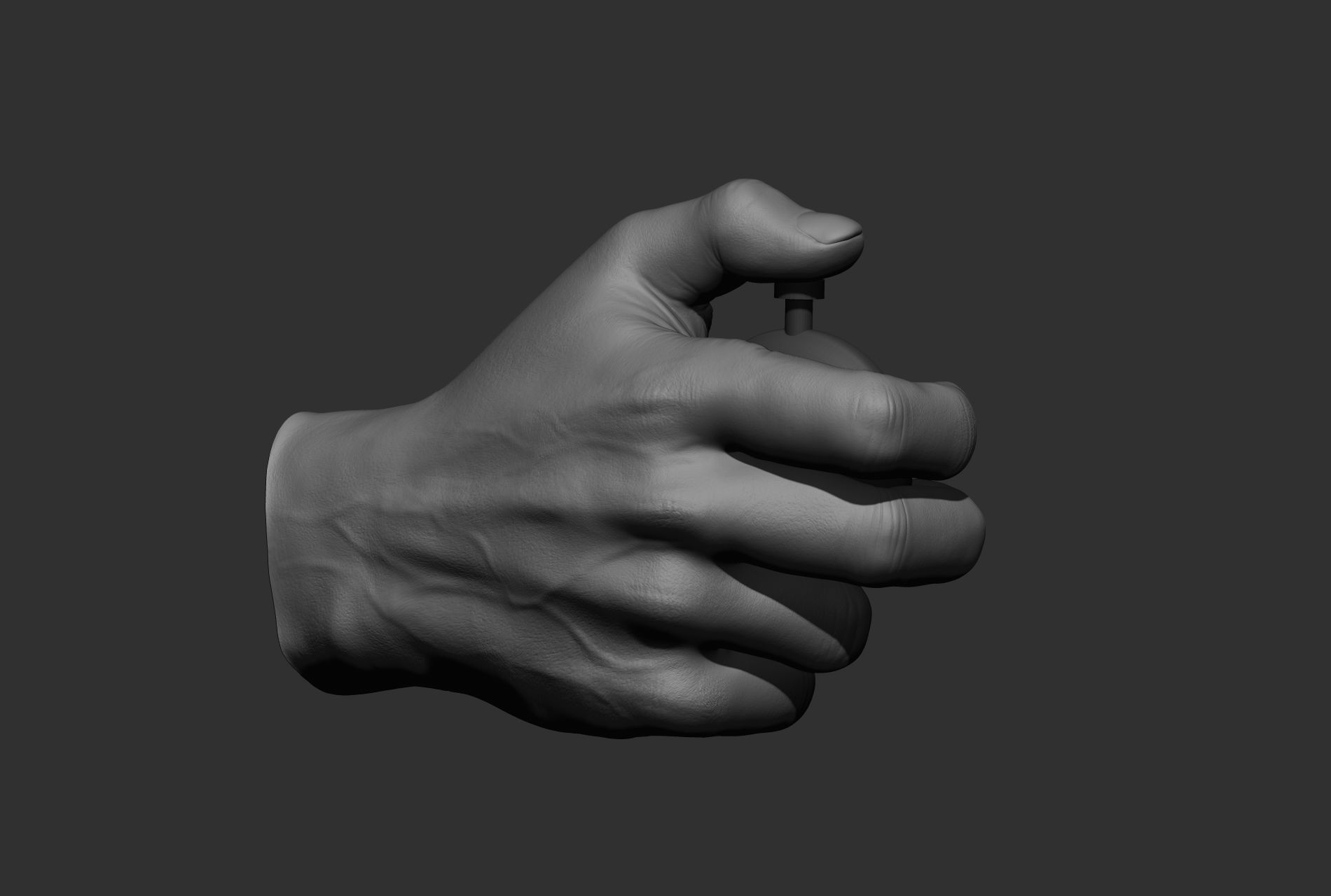 10 male hand poses 3D model_42