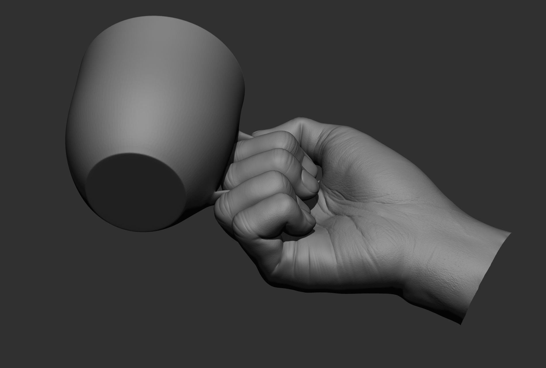 10 male hand poses 3D model_62