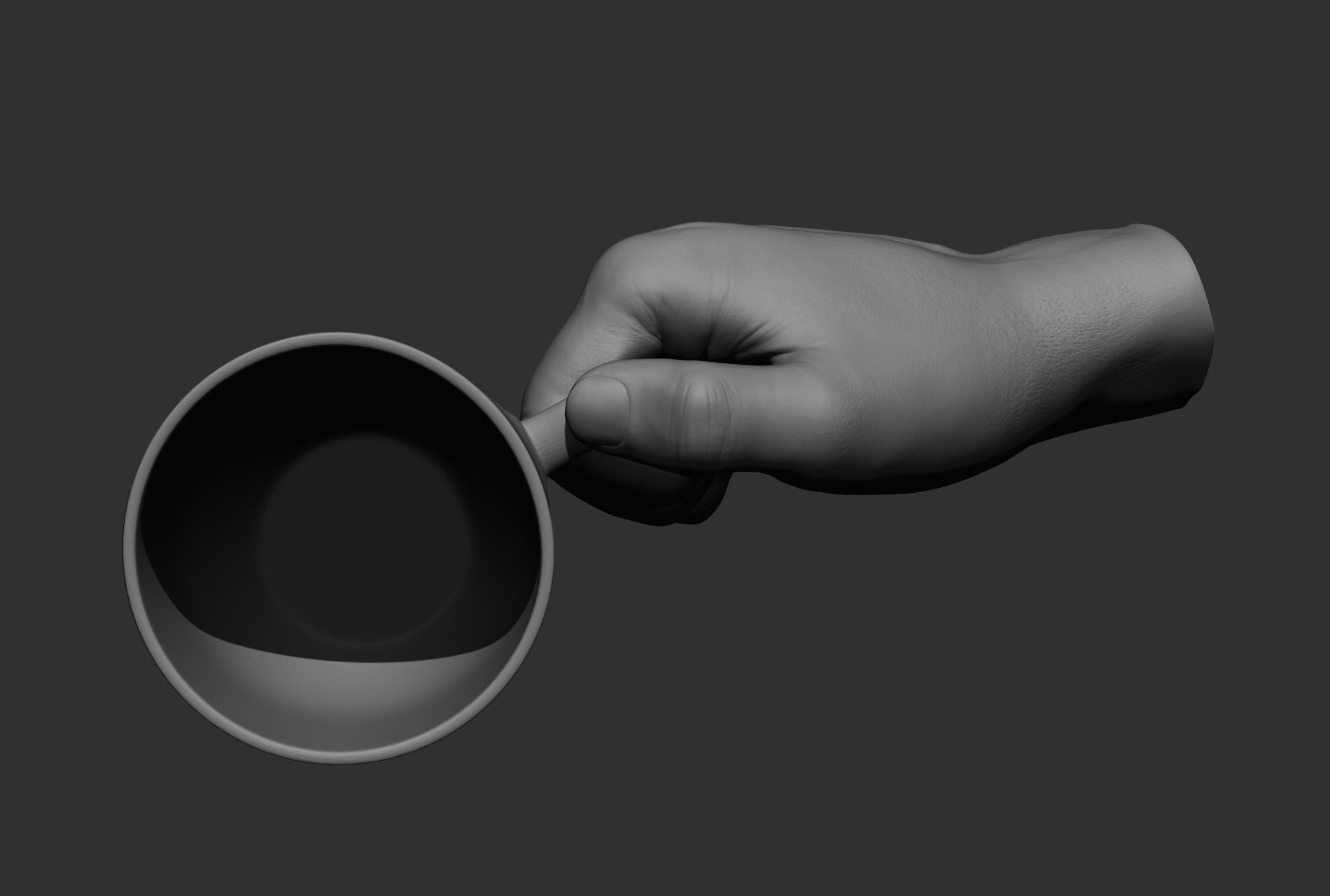 10 male hand poses 3D model_61