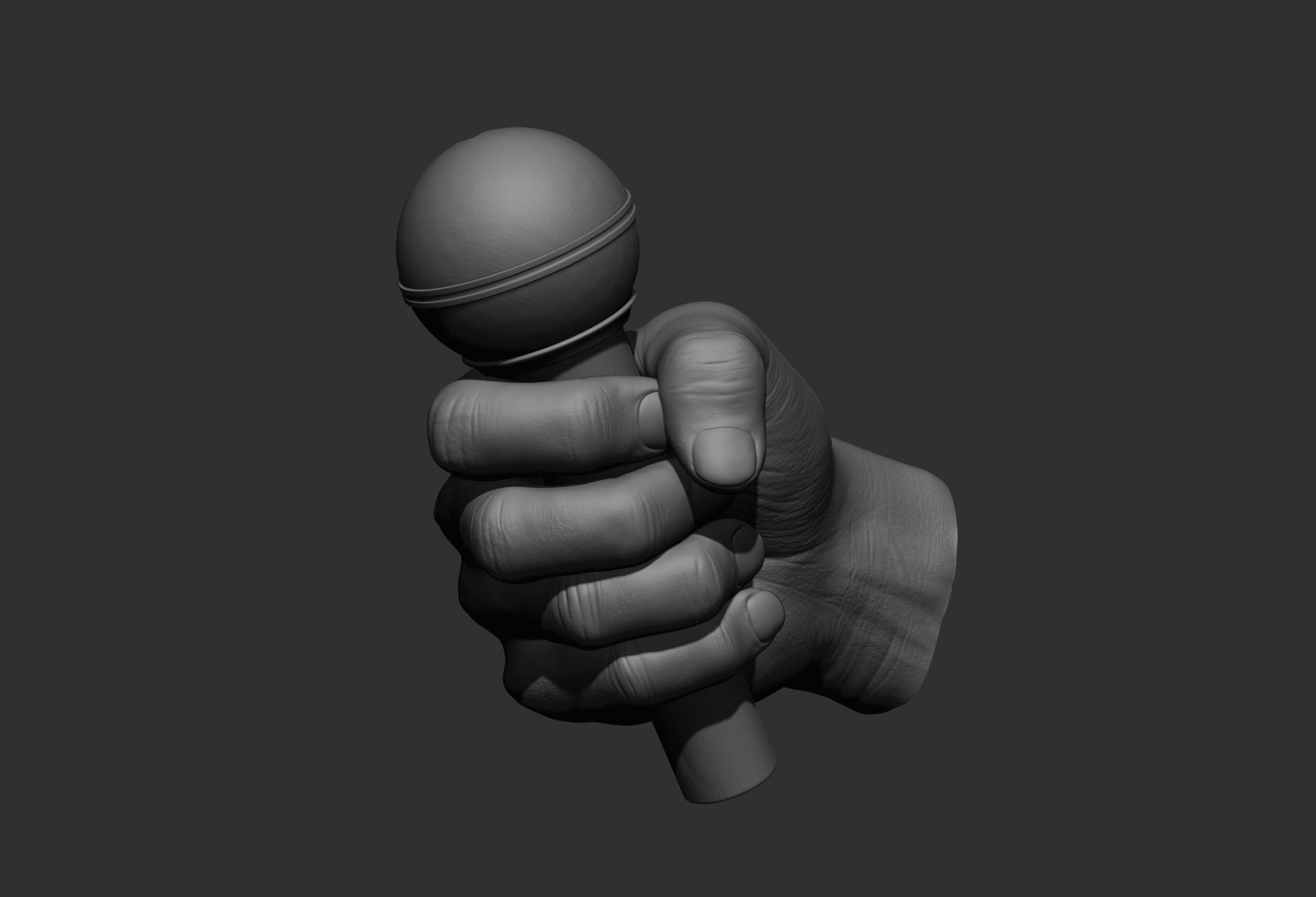10 male hand poses 3D model_13