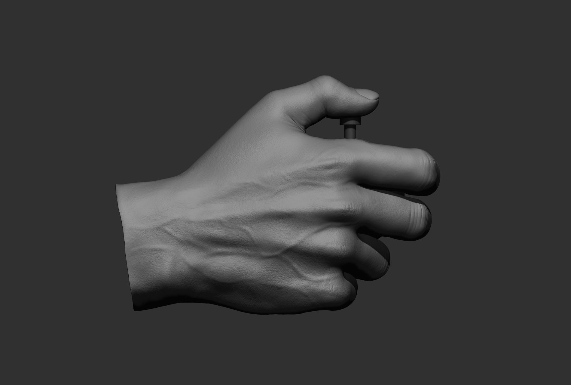 10 male hand poses 3D model_43