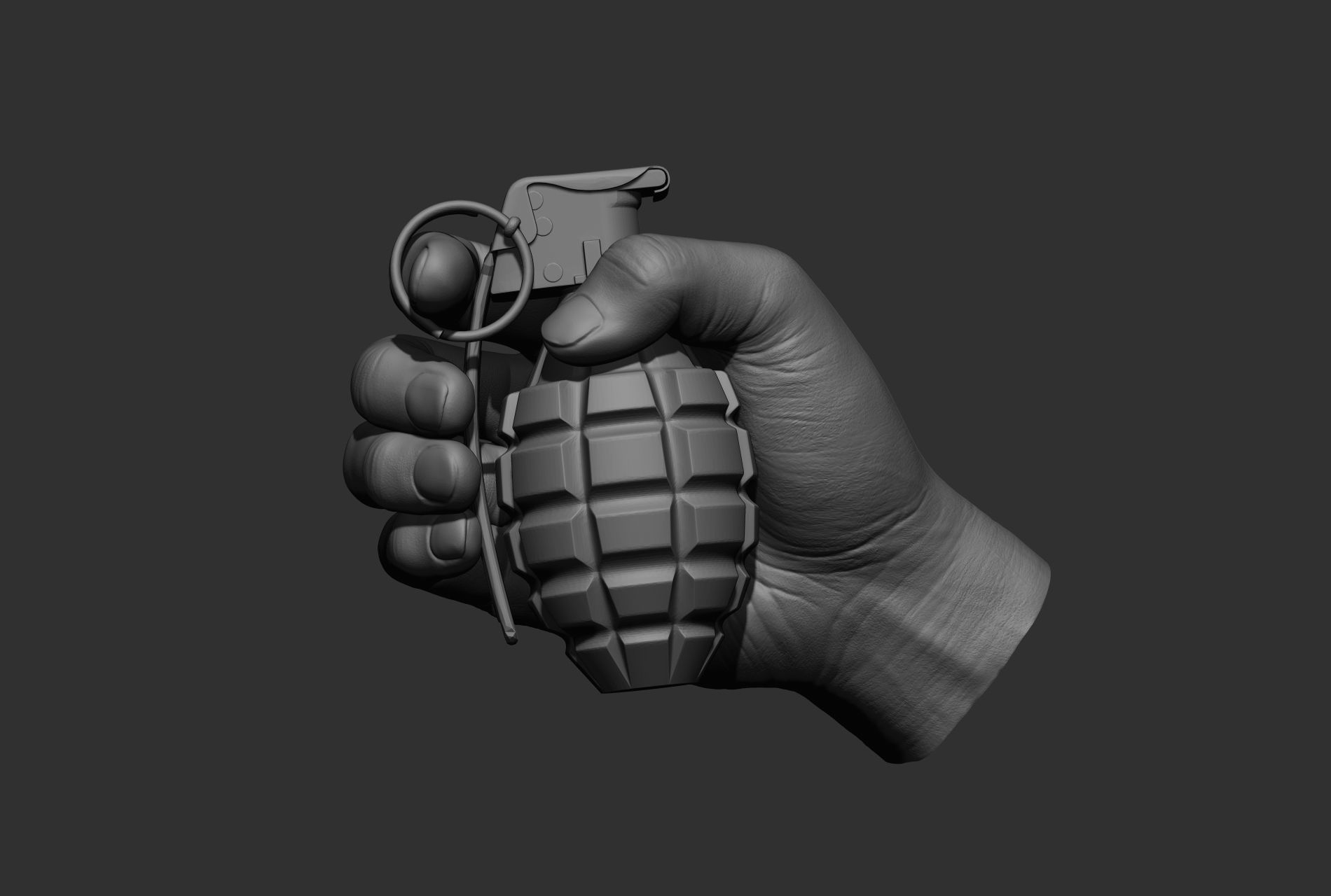 10 male hand poses 3D model_64