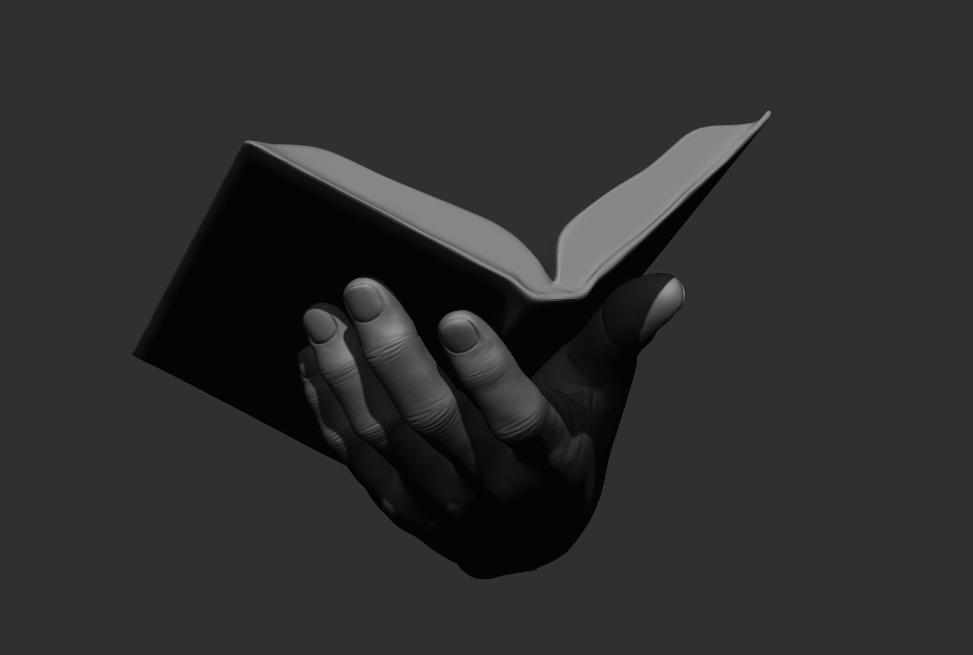 10 male hand poses 3D model_37