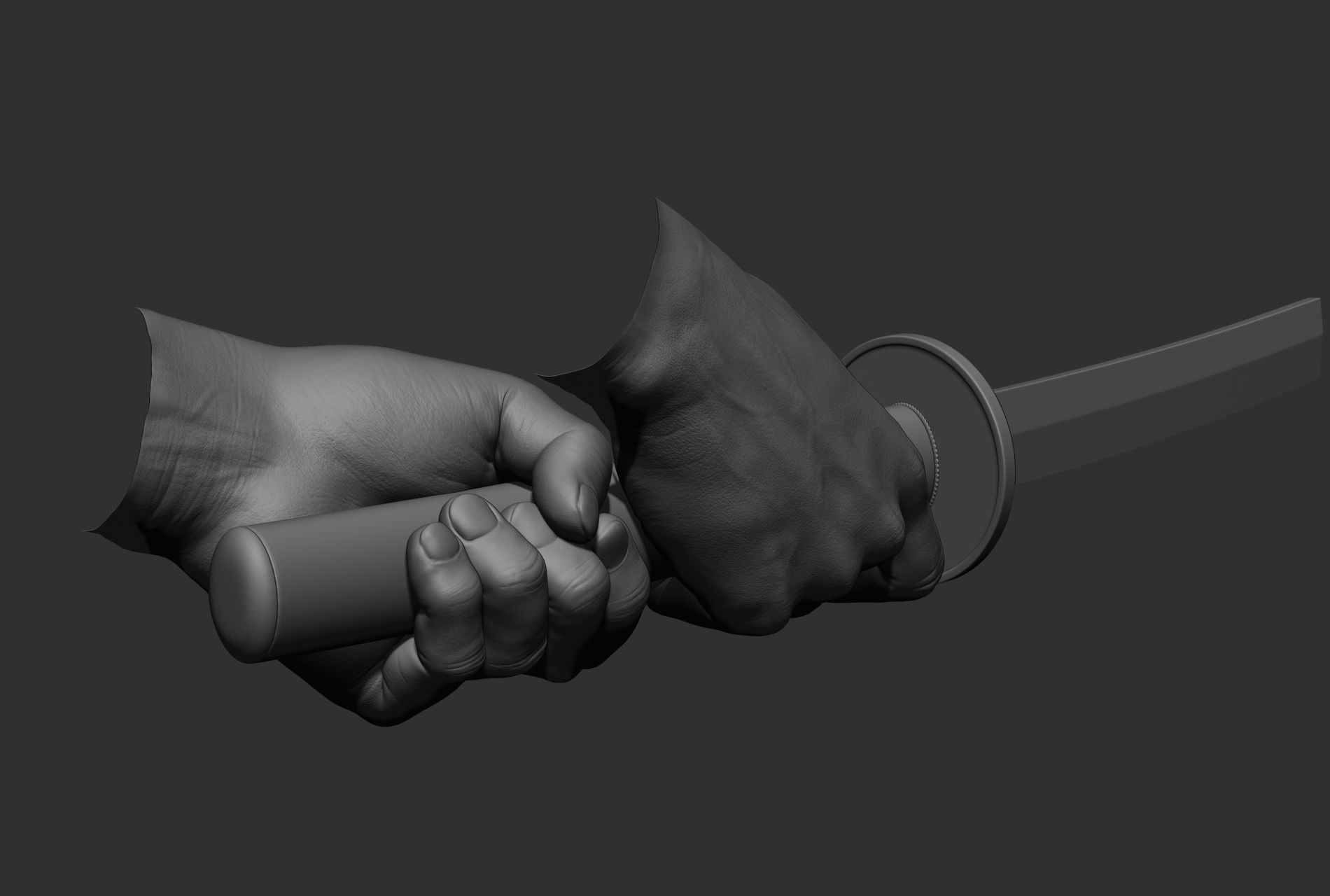 10 male hand poses 3D model_17