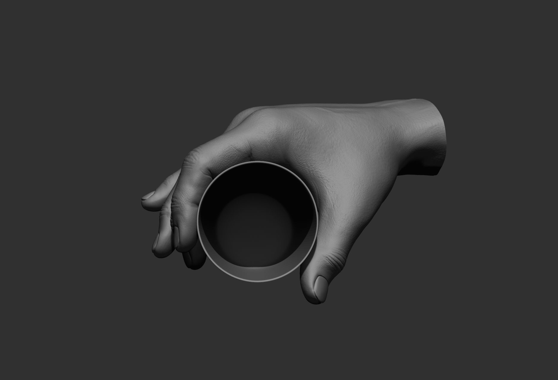 10 male hand poses 3D model_8