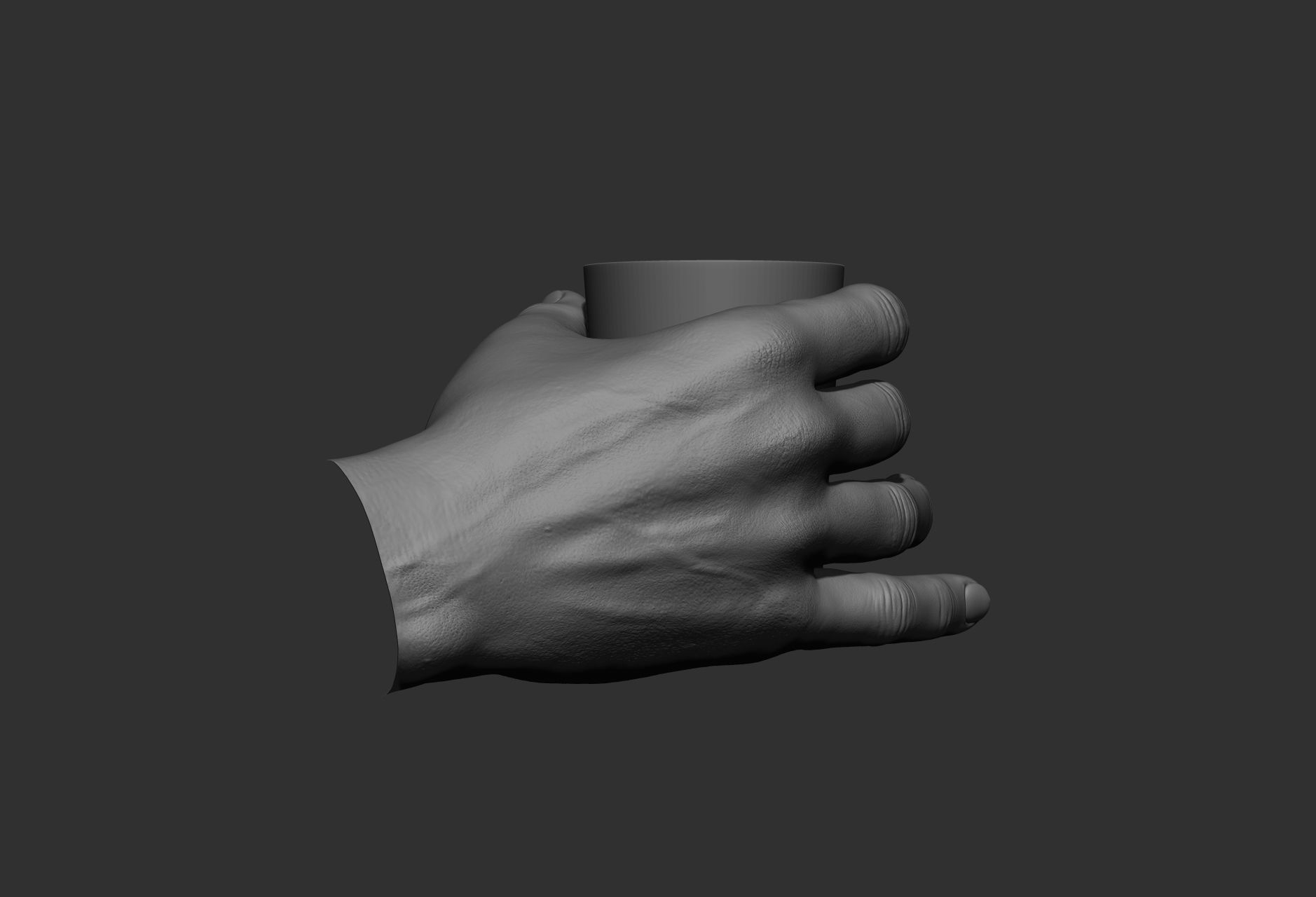 10 male hand poses 3D model_5