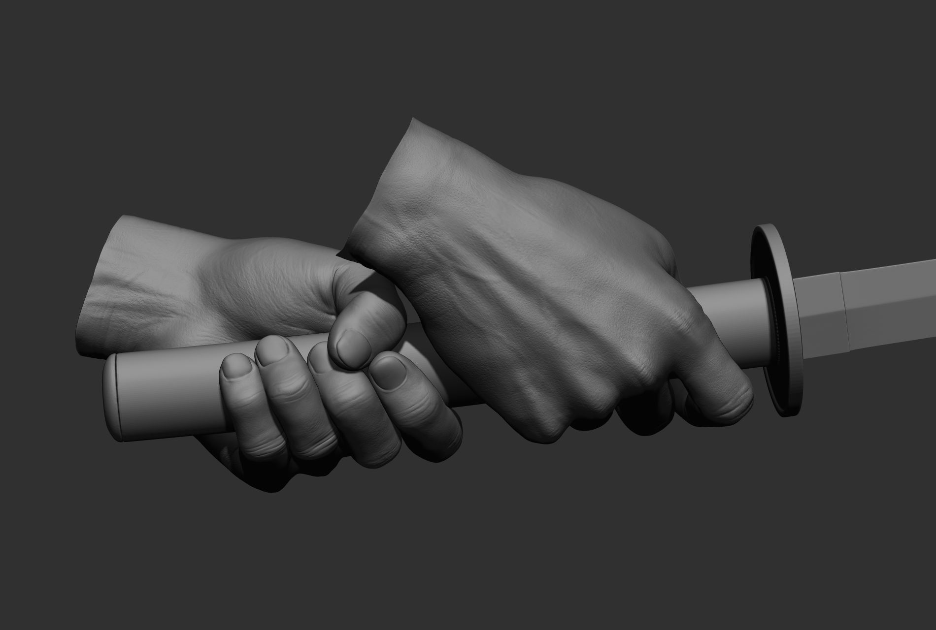 10 male hand poses 3D model_18