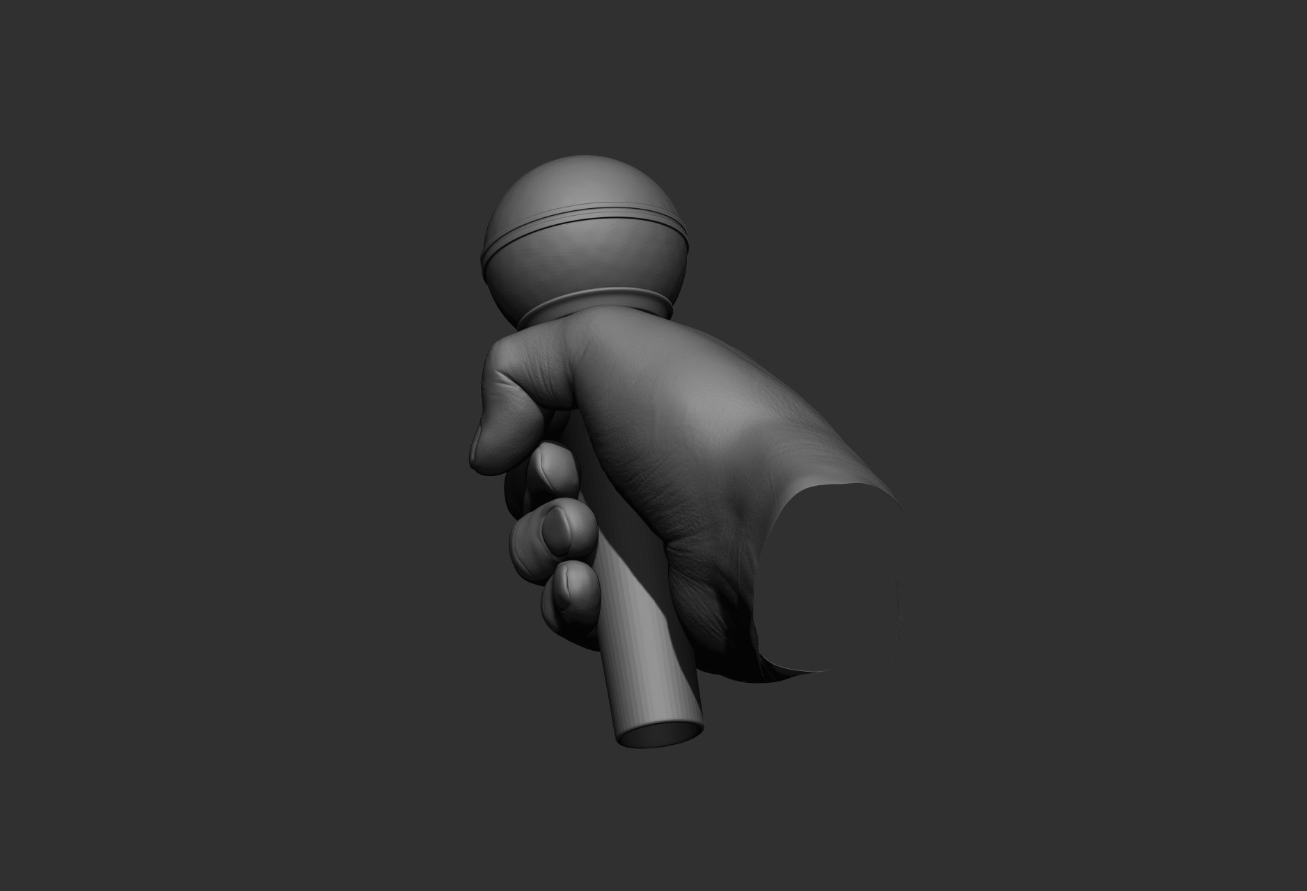 10 male hand poses 3D model_10