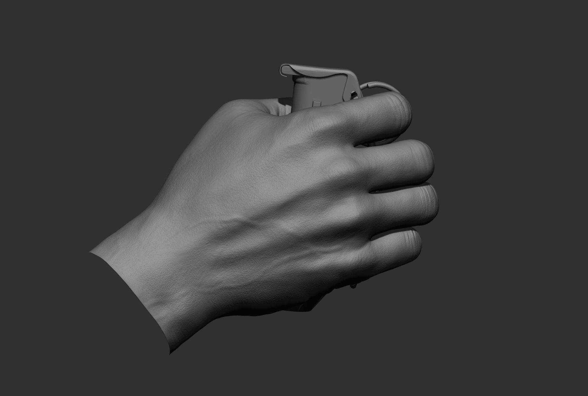 10 male hand poses 3D model_66